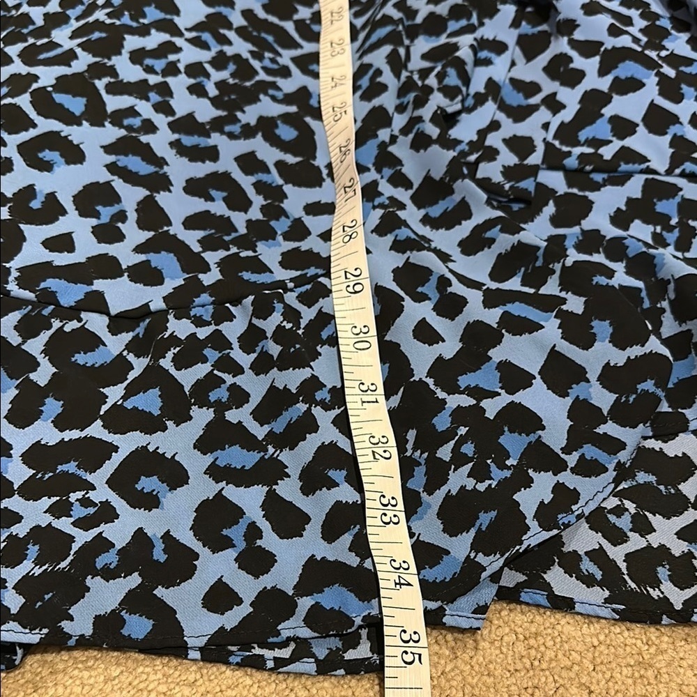 Banana Republic Blue Ruffled Wrap Mini Dress - Picture 5 of 8